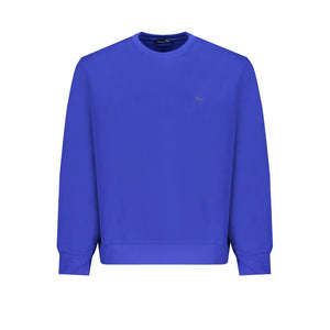 Blauer Baumwollpullover