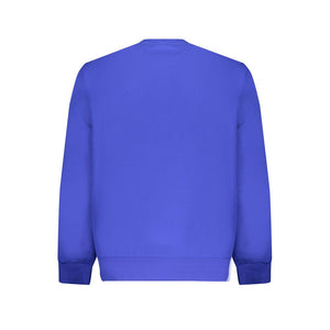 Blauer Baumwollpullover