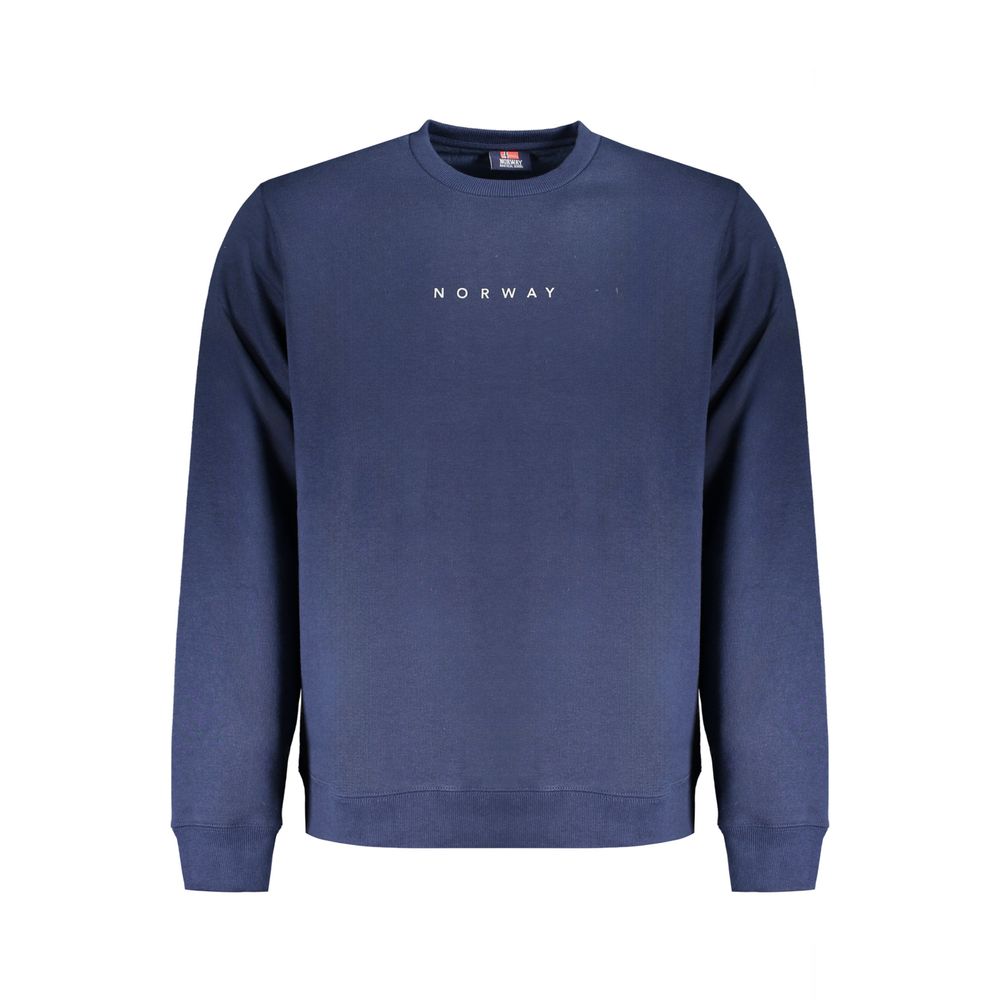 Blauer Baumwollpullover für Herren