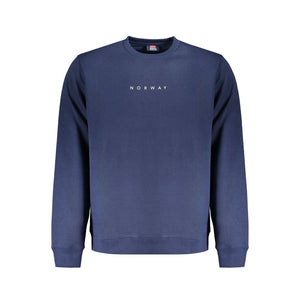 Blauer Baumwollpullover für Herren