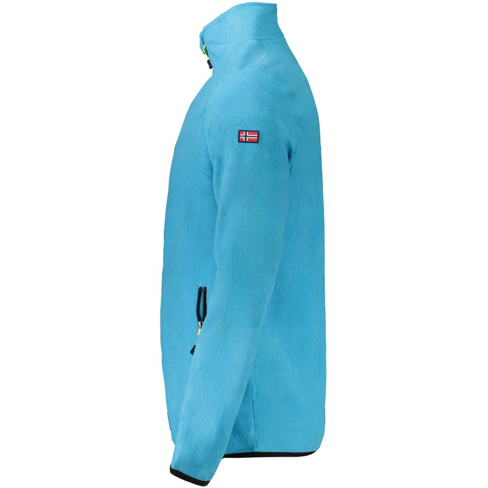 Hellblauer Polyester-Herrenpullover