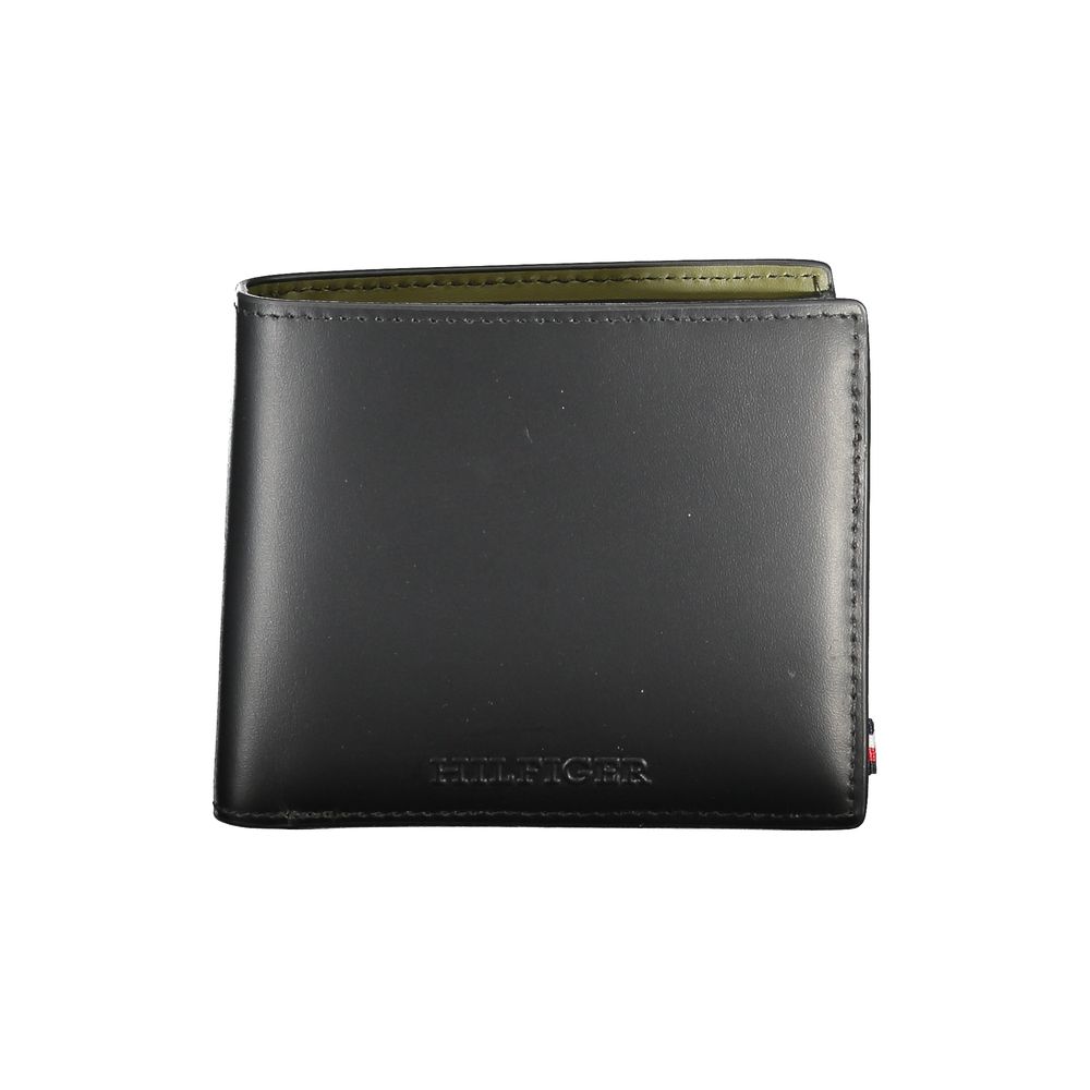 Schwarze Lederbrieftasche