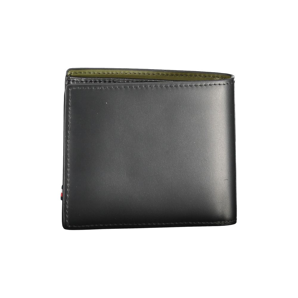 Schwarze Lederbrieftasche