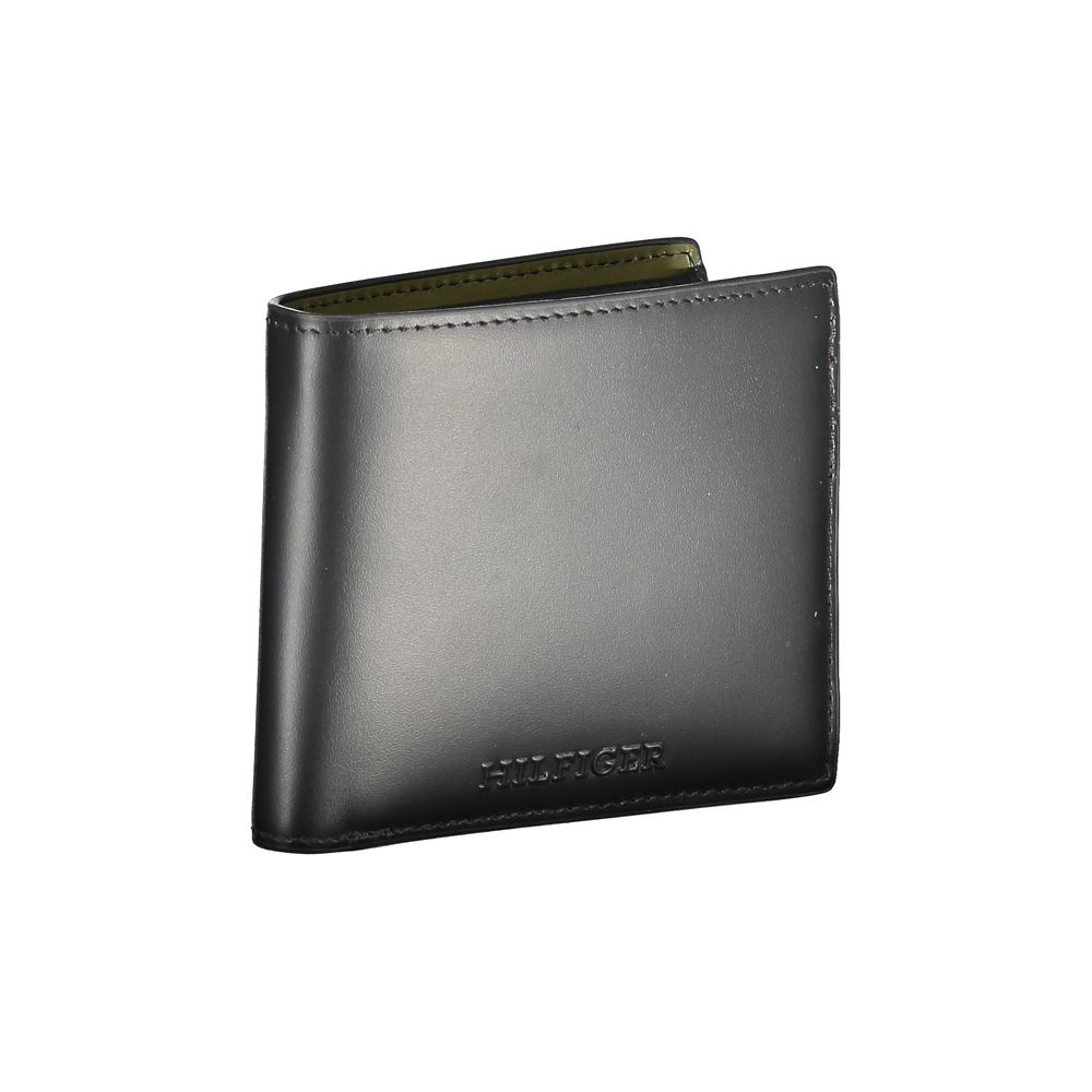 Schwarze Lederbrieftasche