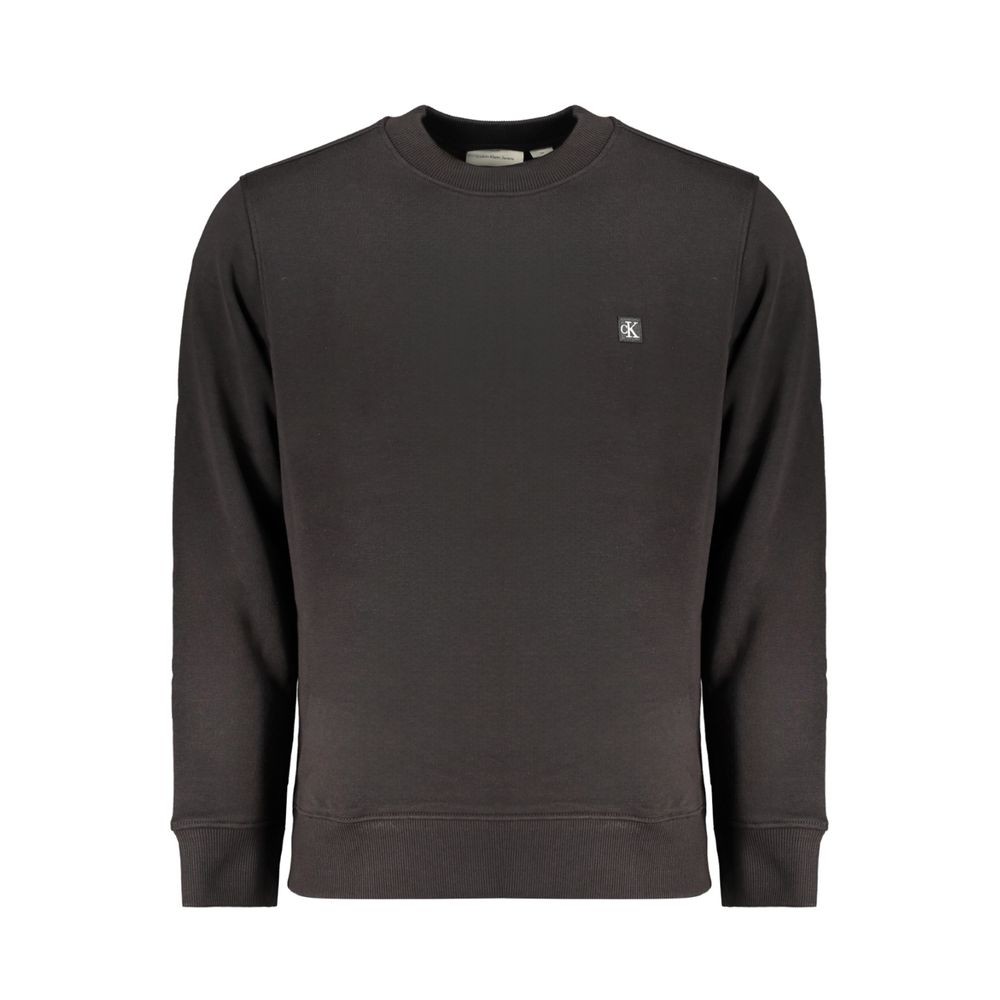 Schwarzer Baumwollpullover