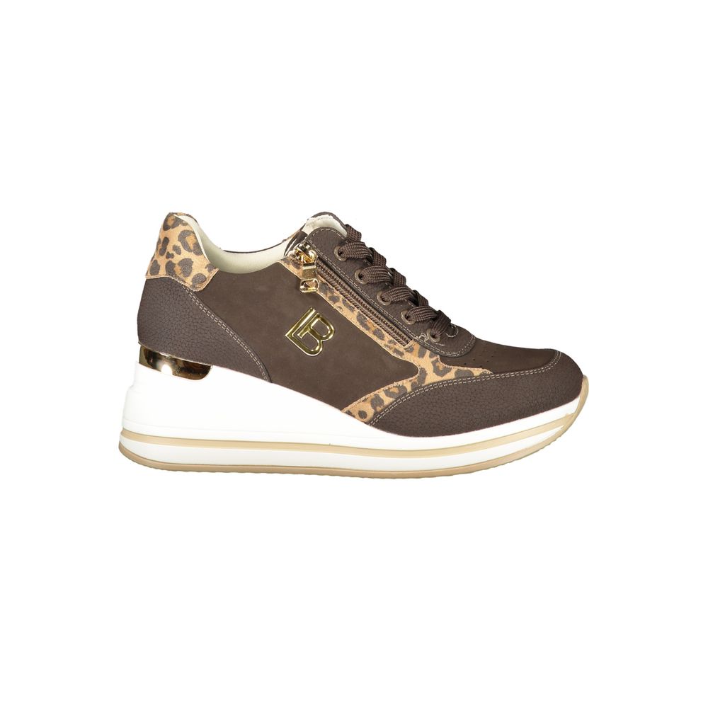 Braune Polyester Damen Sneaker