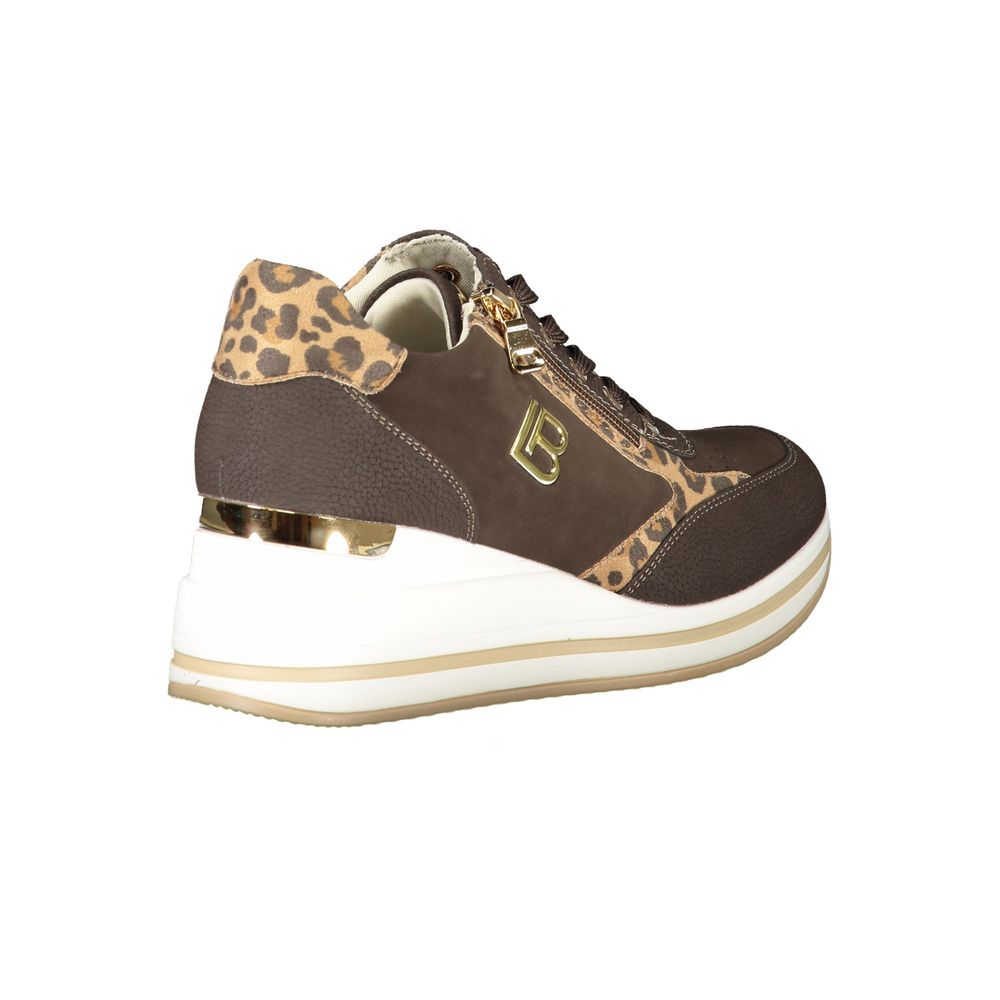 Braune Polyester Damen Sneaker