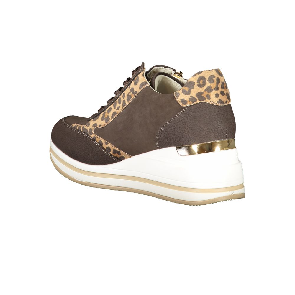 Braune Polyester Damen Sneaker