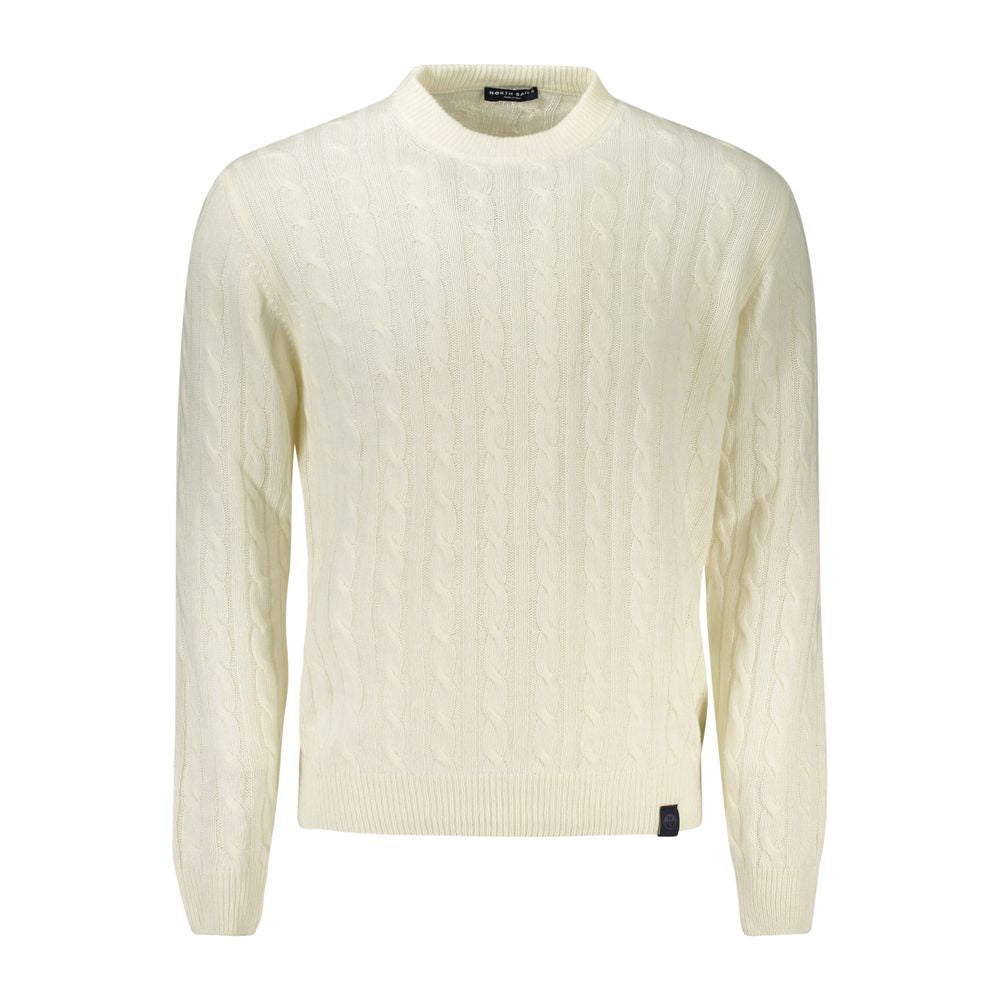Weißer Wollpullover für Herren