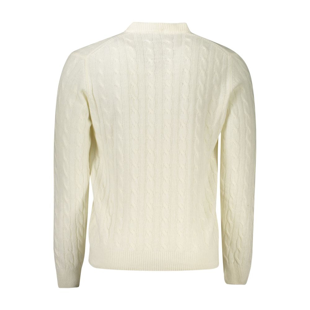 Weißer Wollpullover für Herren