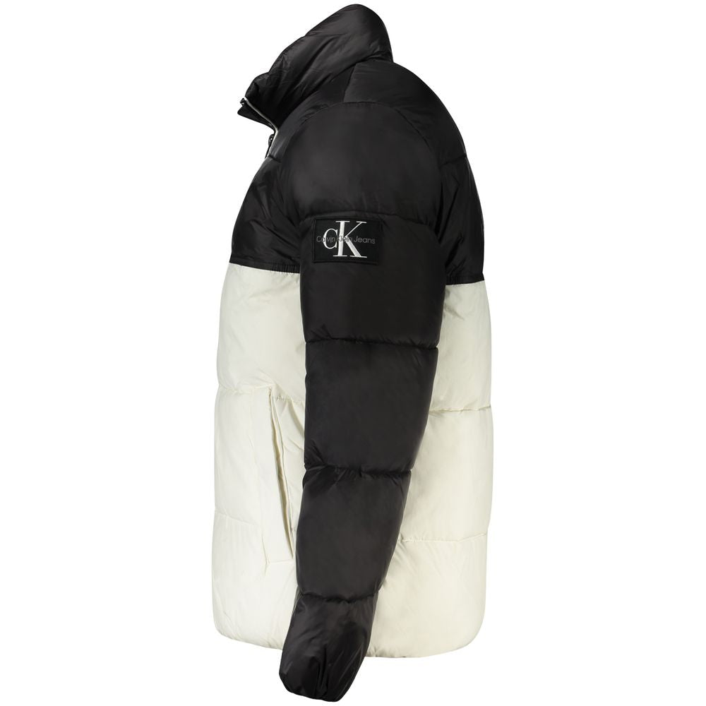 Weiße Polyester-Herrenjacke