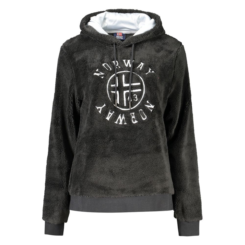 Schwarzer Polyester-Damenpullover