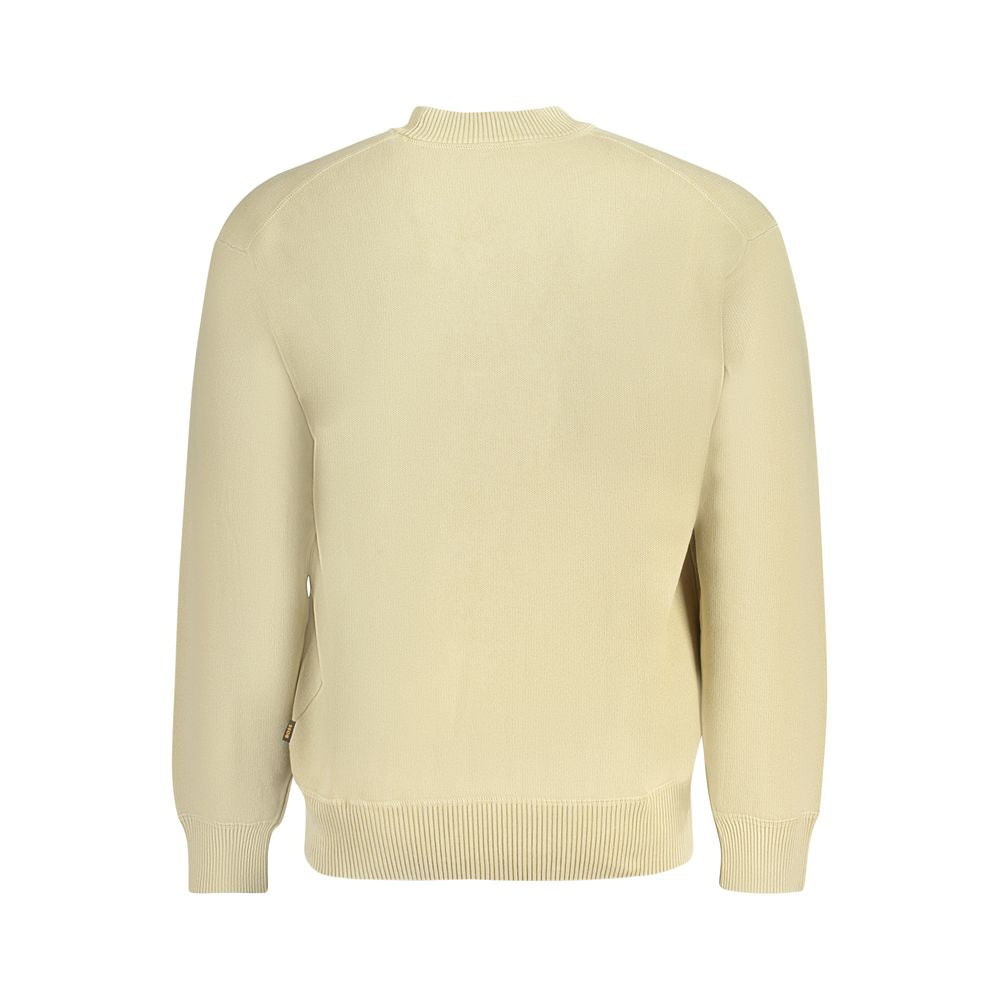 Beigefarbener Herrenpullover aus Baumwolle