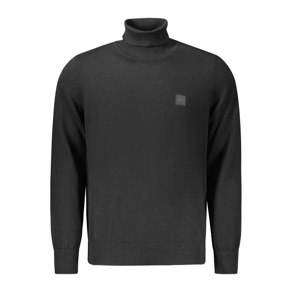 Schwarzer Wollpullover für Herren
