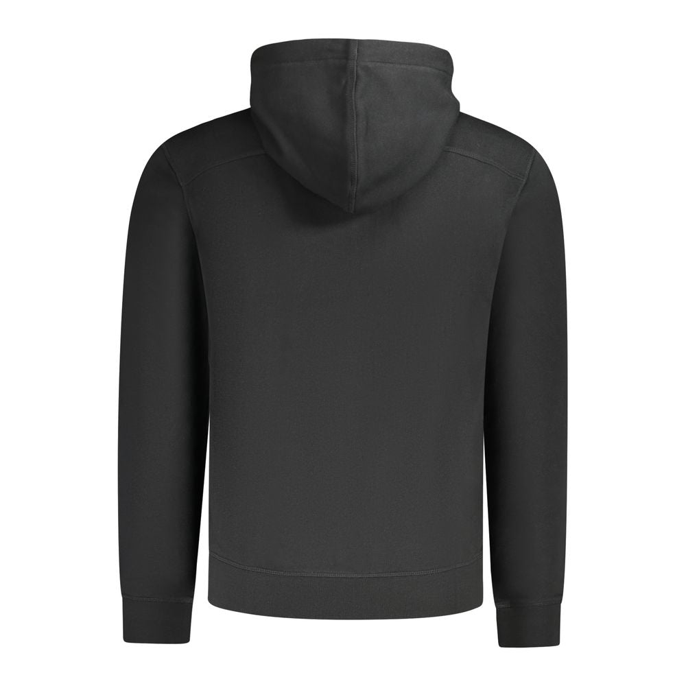 Schwarzer Baumwollpullover