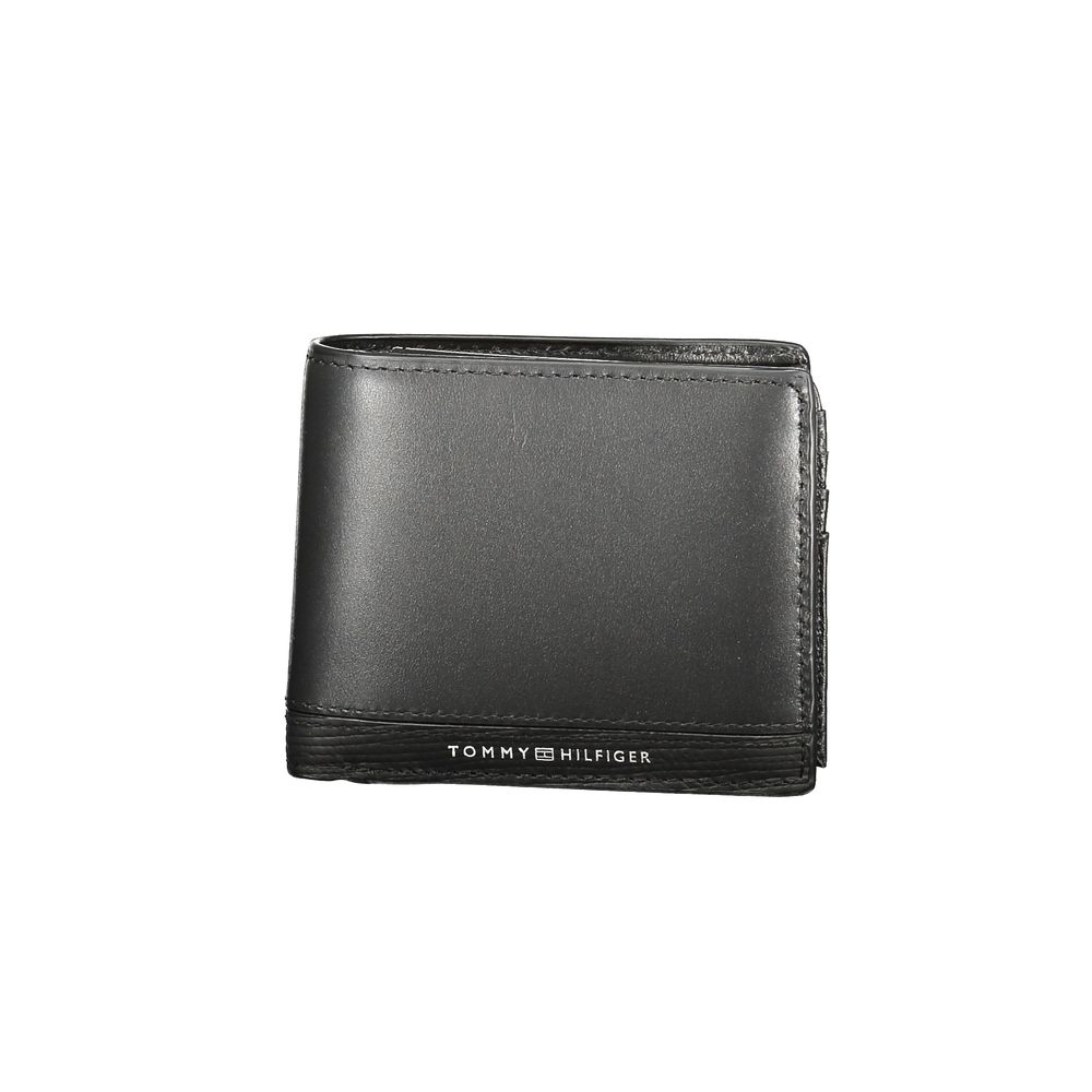 Schwarzes Leder Herren Portemonnaie