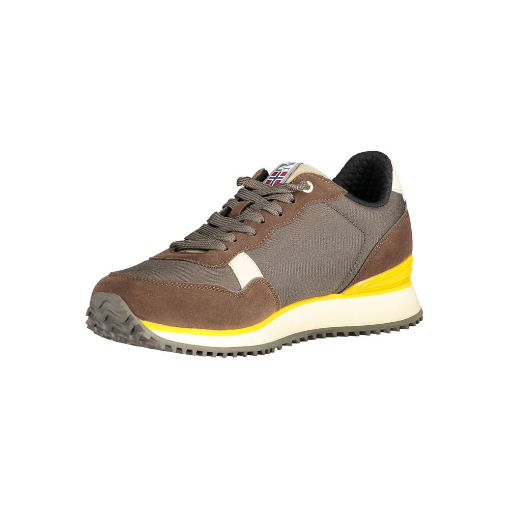 Brauner Polyester-Sneaker