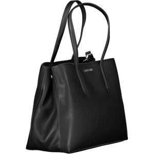 Schwarze Polyester Damen Handtasche