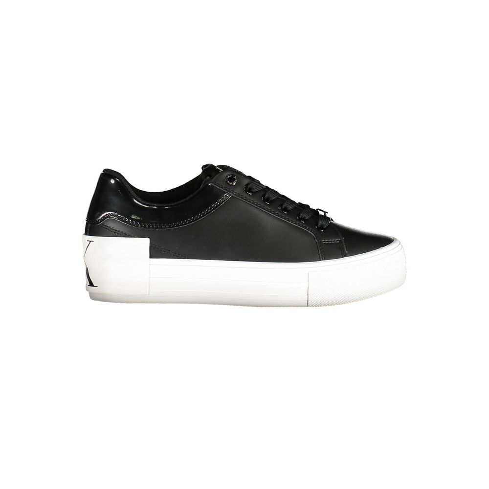 Schwarzer Polyester-Sneaker