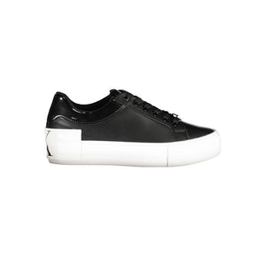 Schwarzer Polyester-Sneaker
