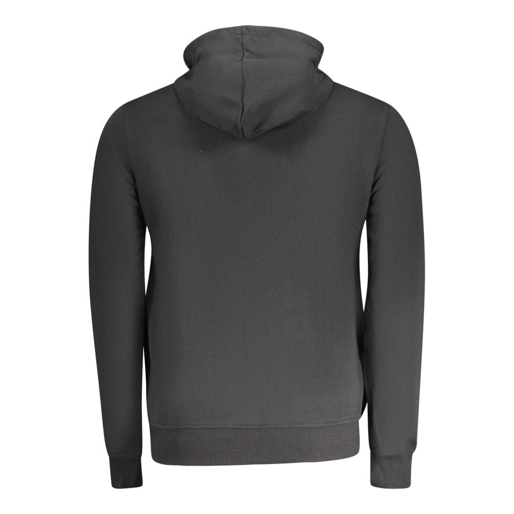 Schwarzer Baumwollpullover
