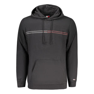 Schwarzer Baumwollpullover für Herren