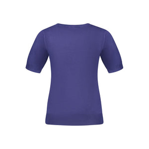 Blauer Viskose-Pullover für Damen