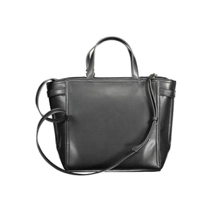 Schwarze Polyester Damen Handtasche