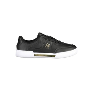 Schwarze Leder-Sneaker für Damen