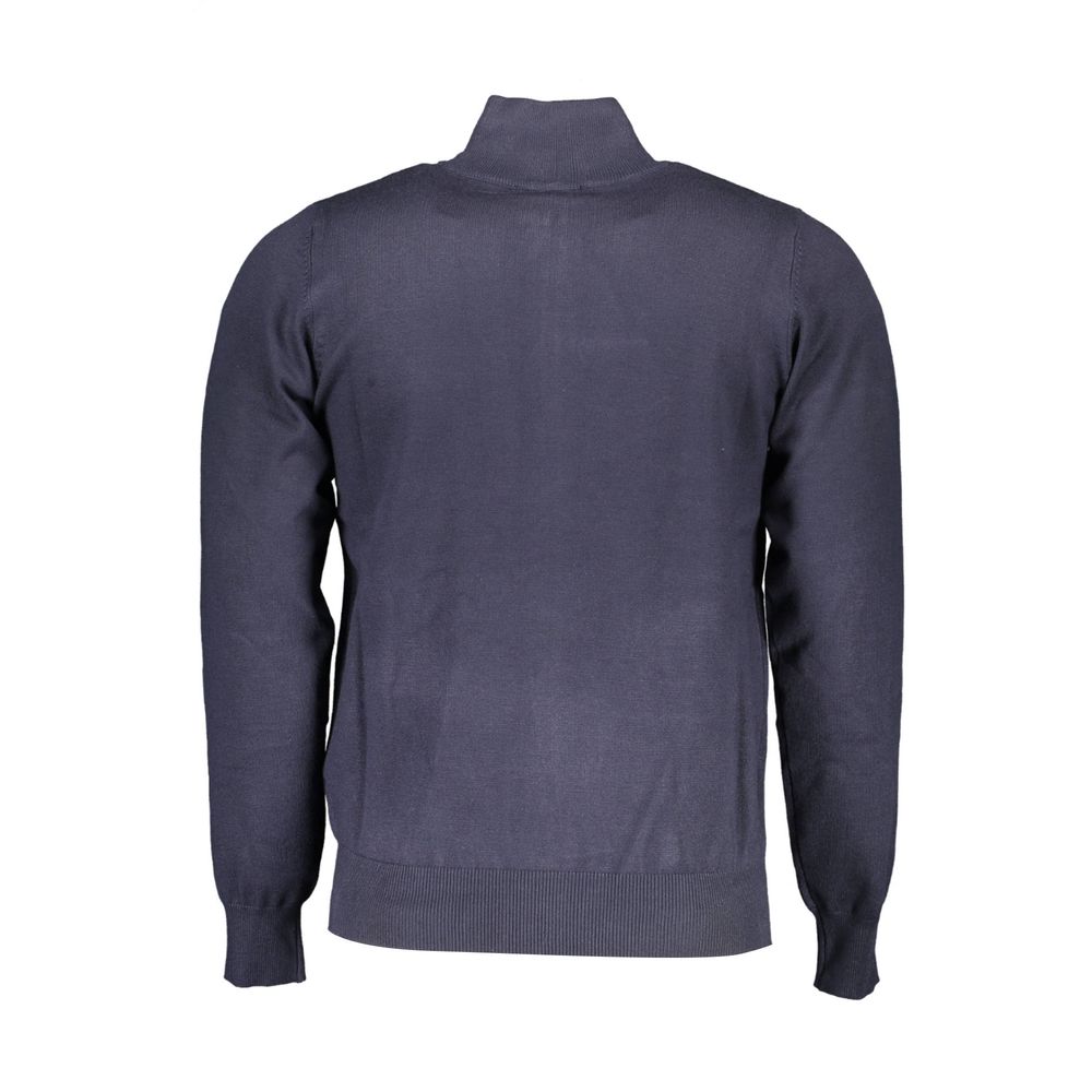 Blauer Viskose-Herrenpullover