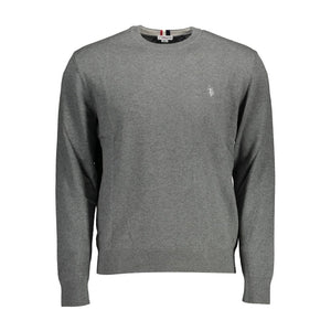Grauer Herrenpullover aus Baumwolle