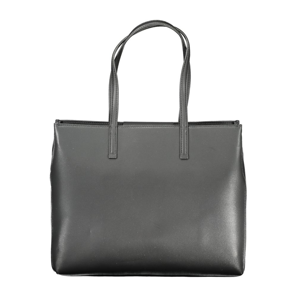 Schwarze Polyester Damen Handtasche