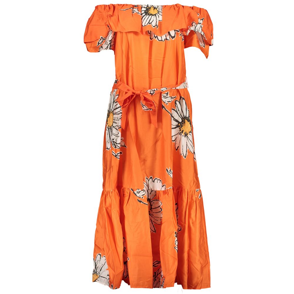 Oranges Baumwollkleid