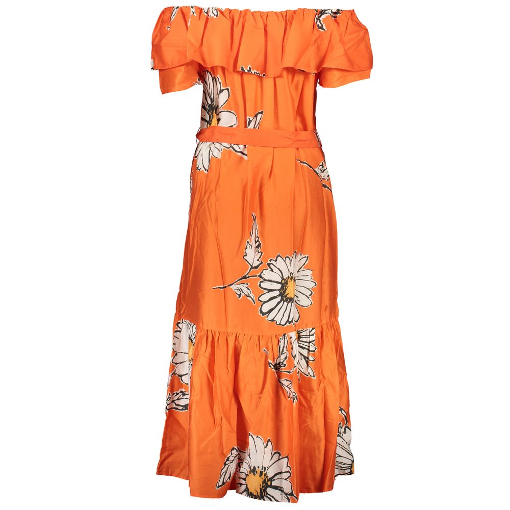 Oranges Baumwollkleid