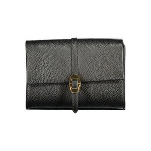 Schwarze Lederhandtasche
