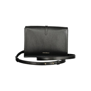 Schwarze Lederhandtasche