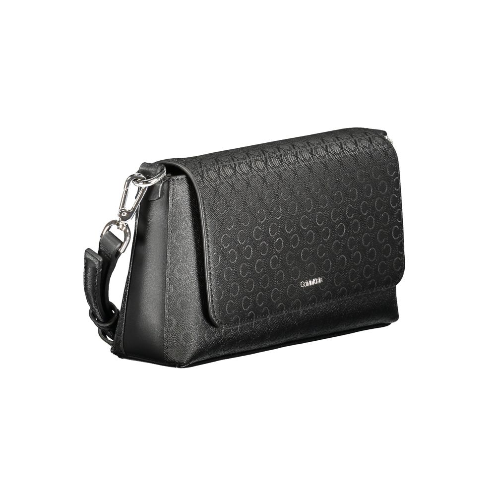 Schwarze Polyester Damen Handtasche