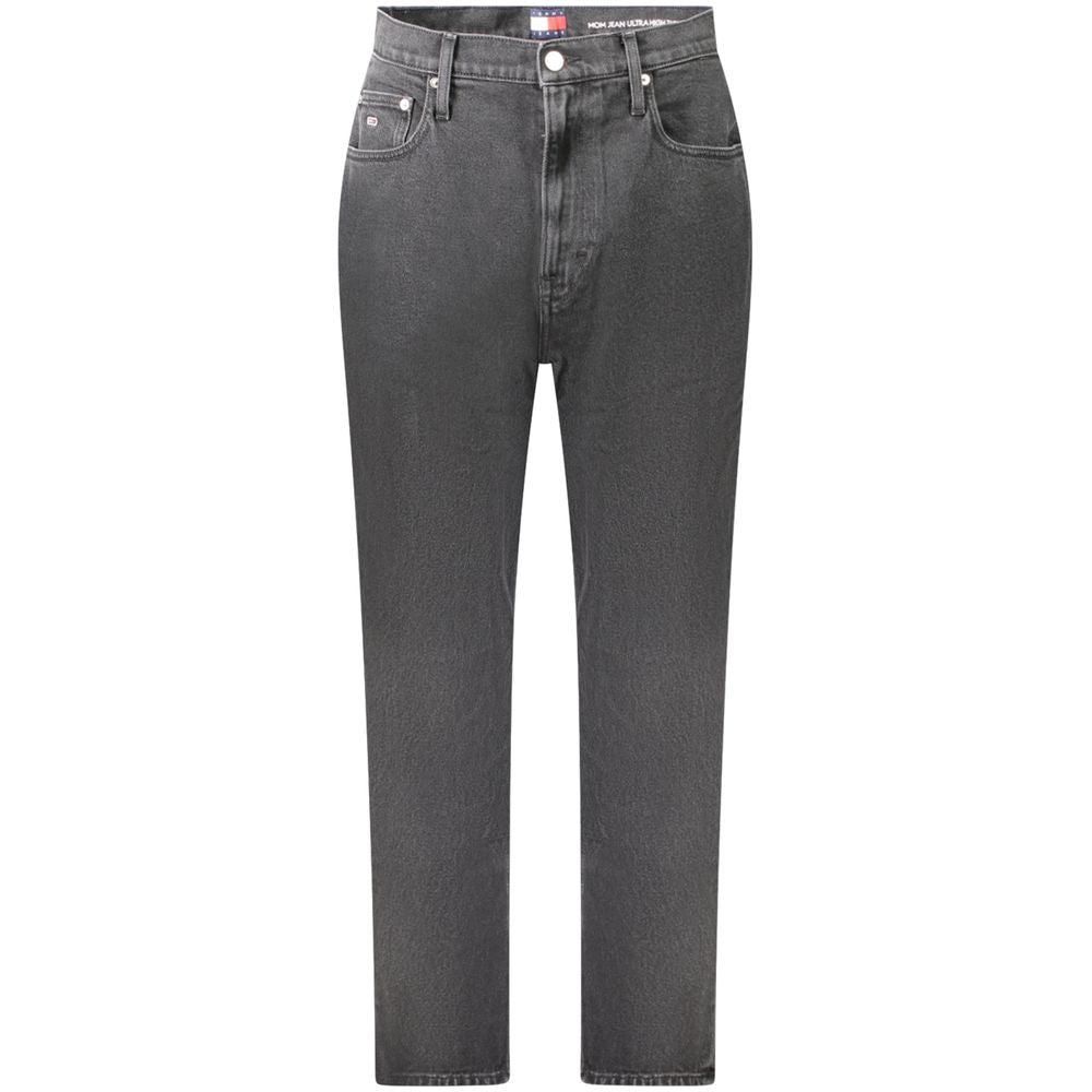 Schwarze Damenjeans aus Baumwolle