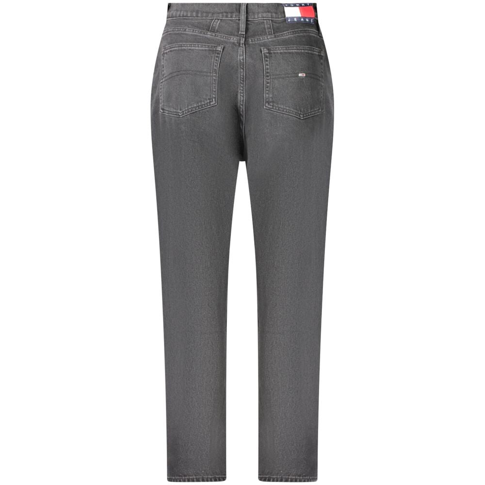 Schwarze Damenjeans aus Baumwolle