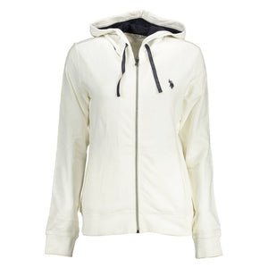 Weißer Baumwollpullover für Damen