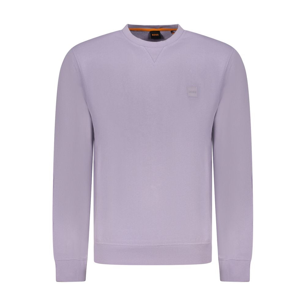 Lila Baumwollpullover