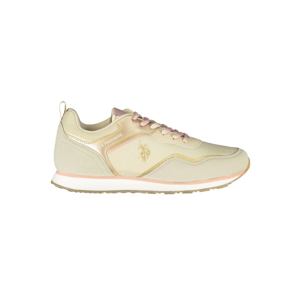 Beigefarbener Polyester-Sneaker