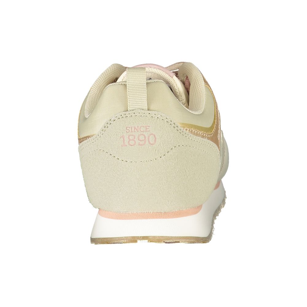 Beigefarbener Polyester-Sneaker