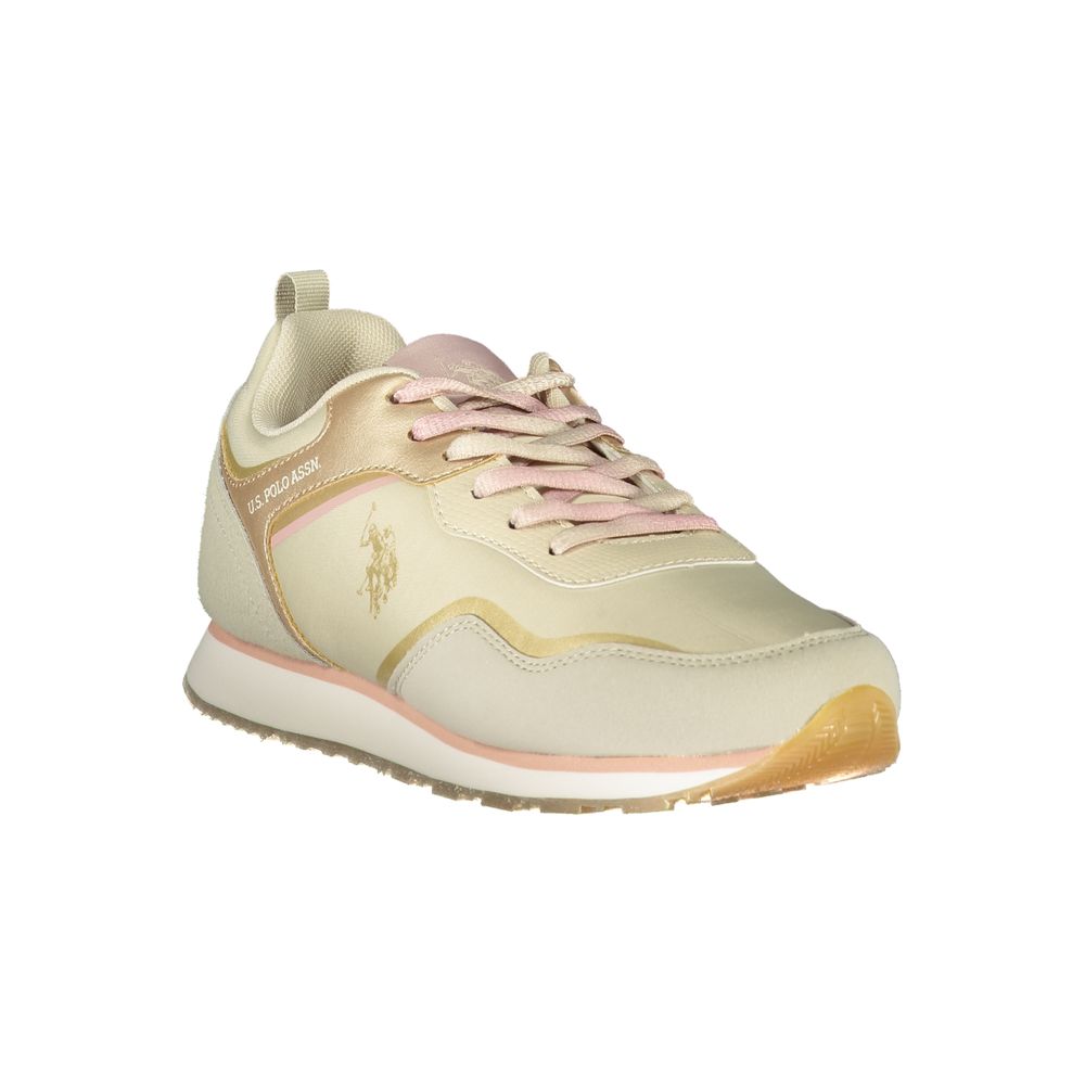 Beigefarbener Polyester-Sneaker