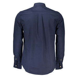 Blue Cotton Men Shirt