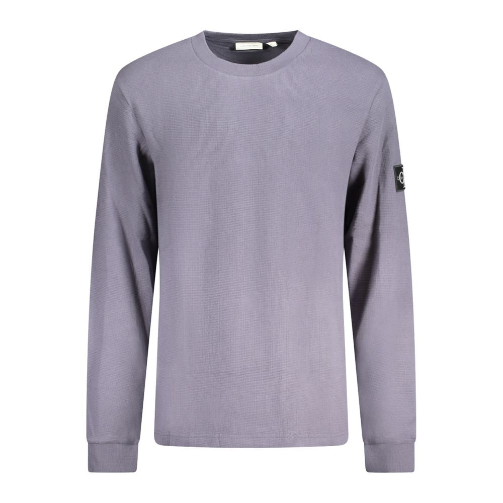 Blauer Baumwollpullover für Herren