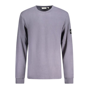Blauer Baumwollpullover für Herren