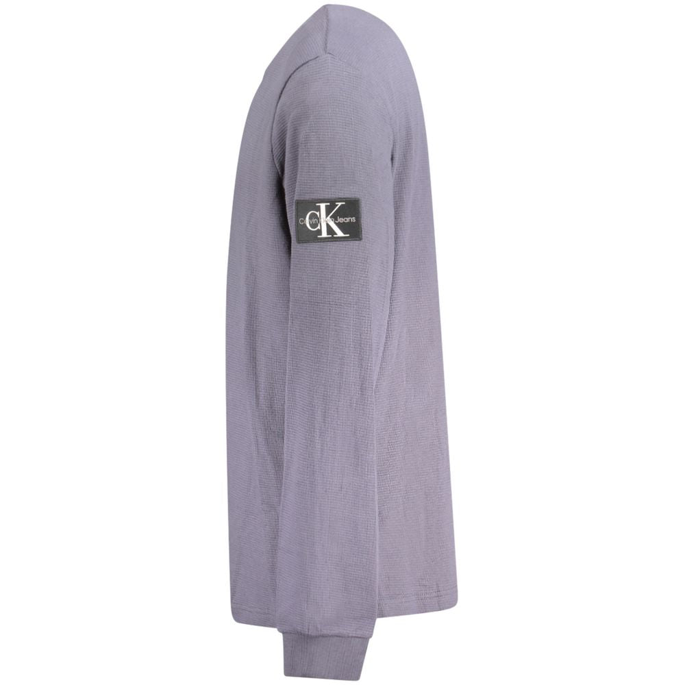 Blauer Baumwollpullover für Herren