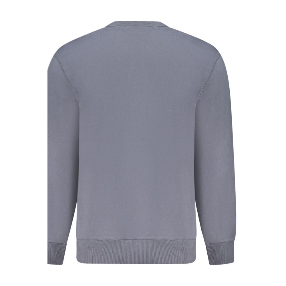 Blauer Baumwollpullover für Herren