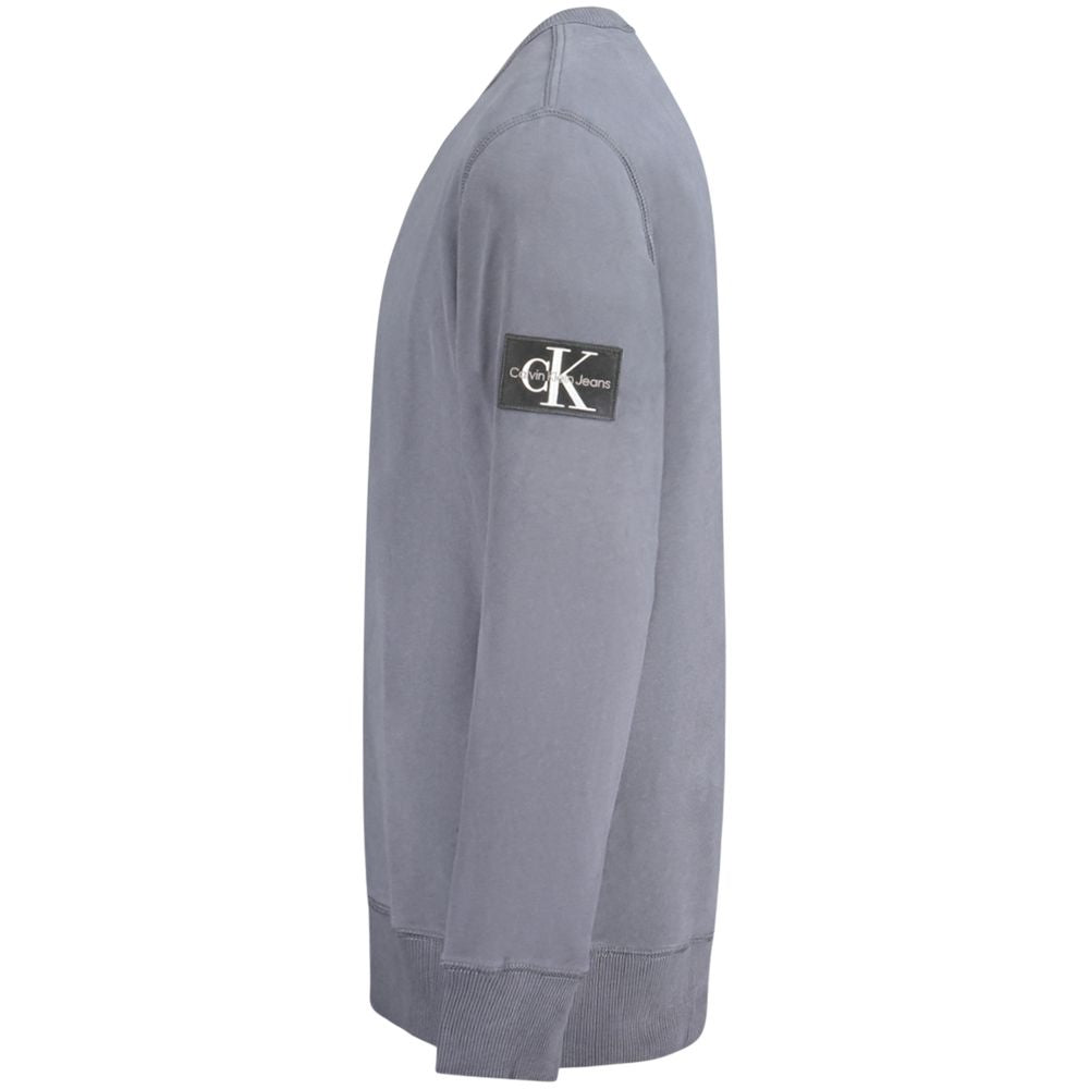 Blauer Baumwollpullover für Herren